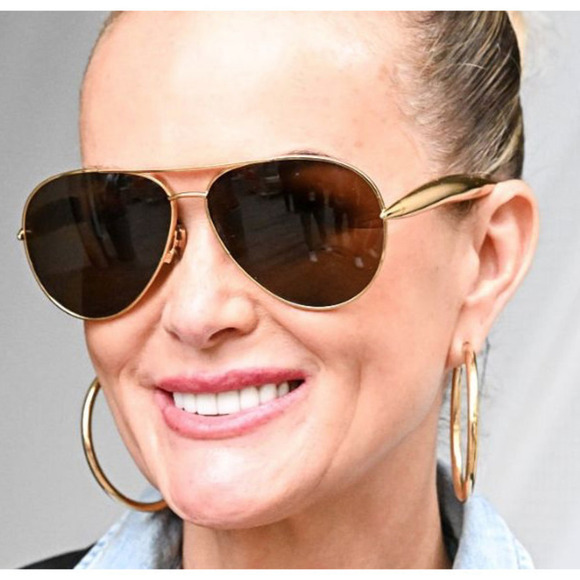 NWT Bottega Veneta BV1305S-007 64mm Gold Brown Sunglasses main image 3